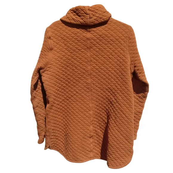Duluth Trading Co Women's Quilted Sweatshirt Tunic Orange Size Large - Picture 2 of 10